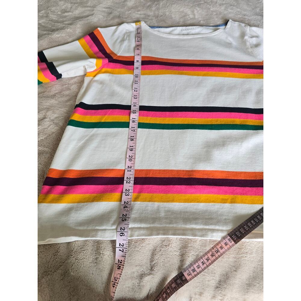 Talbots Annabelle Stripe Tee Plus Size 1x Cream O… - image 7